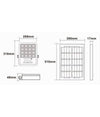 Faro Led Proiettore 400w Ip65 Cct 3in1 Con Pannello Solare Telecomando Ry-400w-3c