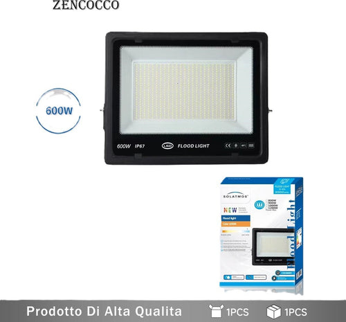 Faro-LED-smd-600W-Faretto-slim-Flood-light-Luce-fredda-6500k-90lm/w-IP66