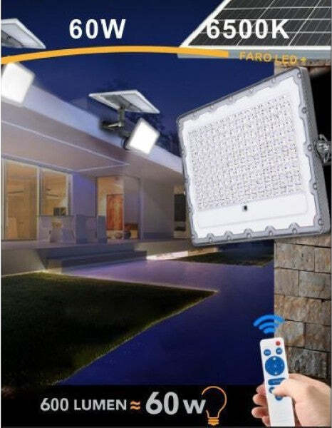 Faro-Led-Solare-60w-Crepuscolare-Pannello-Energia-Solare-Telecomando-Ip65-Sl-60w
