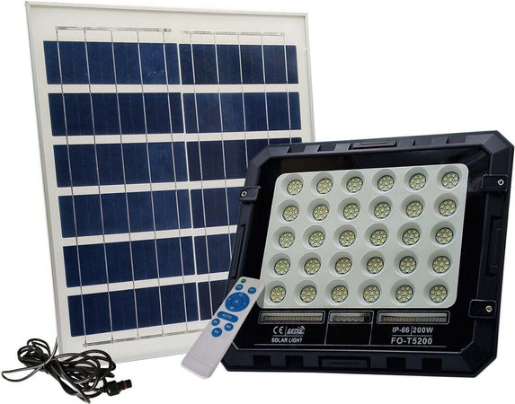 FARO LUCE LED CON PANNELLO SOLARE 50W 100W 200W 300W SENSORE CREPUSCOLARE IP66 Illuminazione/Illuminazione per esterni/Proiettori Zencoccostore - Formia, Commerciovirtuoso.it