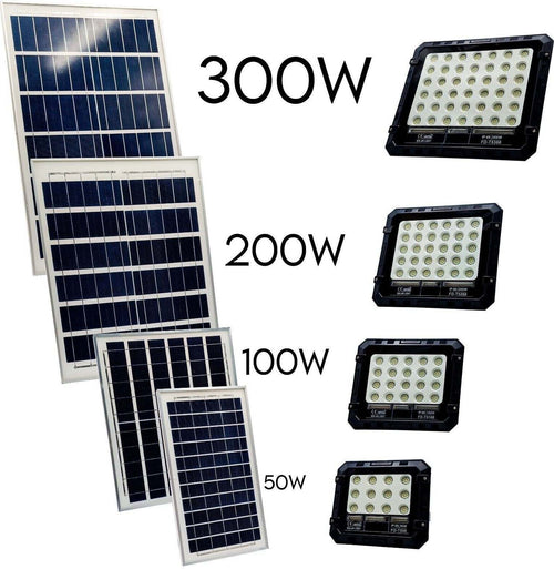 FARO LUCE LED CON PANNELLO SOLARE 50W 100W 200W 300W SENSORE CREPUSCOLARE IP66 Illuminazione/Illuminazione per esterni/Proiettori Zencoccostore - Formia, Commerciovirtuoso.it