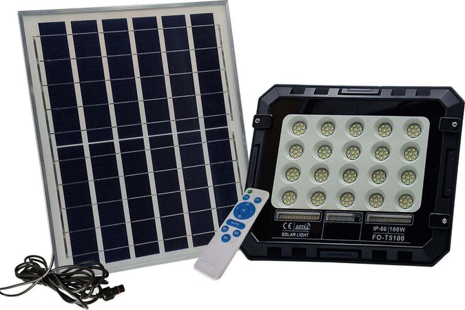 FARO LUCE LED CON PANNELLO SOLARE 50W 100W 200W 300W SENSORE CREPUSCOLARE IP66 Illuminazione/Illuminazione per esterni/Proiettori Zencoccostore - Formia, Commerciovirtuoso.it