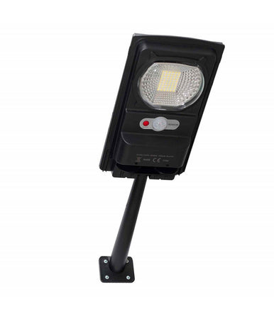 Faro Luce Solare Led 54led 15w Ip65 Sensore Crepuscolare Staffa Muro Impermeabile