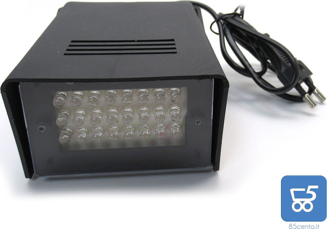 Faro Mini Flash per Discoteche Stroboscopico con Regolazione Strobo Spina Europea - EX DEMO