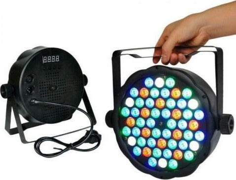 FARO PAR RGB 54 LED ALTA LUMINOSITA DMX 512 STROBO WASH PROGRAMMABILE DISCOTECA Strumenti Musicali/Sonorizzazione e palcoscenico/Illuminazione/Dispositivi per effetti luce Zencoccostore - Formia, Commerciovirtuoso.it