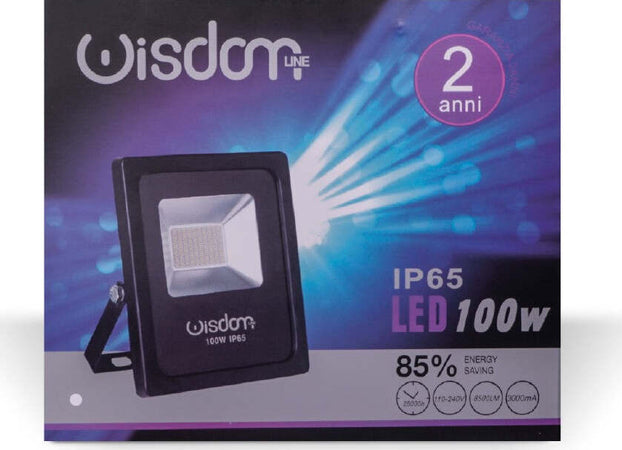 FARO PROFESSIONALE A LED 5730 PER ESTERNO IP65 IMPERMEABILE WISDOM 100W SLIM Illuminazione/Illuminazione per esterni/Proiettori Trade Shop italia - Napoli, Commerciovirtuoso.it