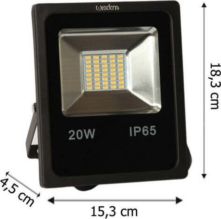 Faro-Professionale-A-Led-5730-Per-Esterno-Ip65-Wisdom-20w-1700-Lumen-120-Gradi