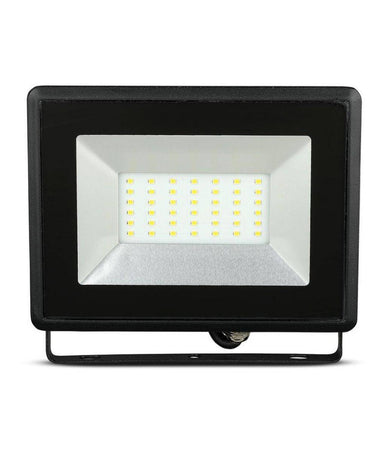 Faro Proiettore A Led Smd Da 30w Colore Nero Luce Calda 3000k Per Esterno Ip65