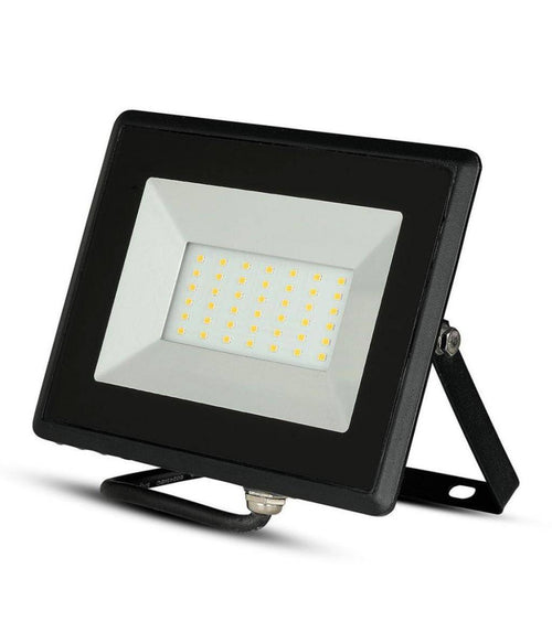 Faro Proiettore A Led Smd Da 30w Colore Nero Luce Calda 3000k Per Esterno Ip65