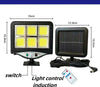 Faro Proiettore Con Pannello Solare Sensore Movimento Telecomando 128 Led 6 Cob Illuminazione/Illuminazione per esterni/Proiettori Trade Shop italia - Napoli, Commerciovirtuoso.it