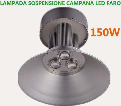FARO PROIETTORE FARETTO CON CAMPANA INDUSTRIALE A LED 150WATT LUCE BIANCO FREDDO  Trade Shop italia - Napoli, Commerciovirtuoso.it