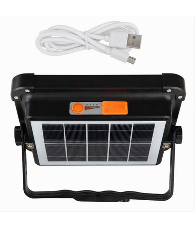 Faro Proiettore Ricaricabile Pannello Solare 200 W Usb Power Bank Ip65 S18b-200w