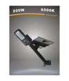 Faro Stradale Lampione Solare Led 200watt Crepuscolare Dimmerabile Ip65 S03-200w