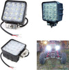 Faro-Supplementare-Profondità-12v-16led-48w-Auto-Fuoristrada-Quadrato-6000k-Ip68