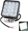 Faro-Supplementare-Profondità-12v-16led-48w-Auto-Fuoristrada-Quadrato-6000k-Ip68