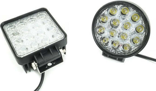 Faro Supplementare Profondita Auto Tondo Quadrato Led 42w 6000k Illuminazione/Illuminazione per esterni/Proiettori Trade Shop italia - Napoli, Commerciovirtuoso.it