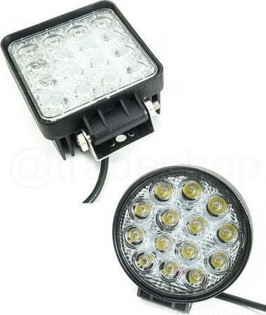 Faro Supplementare Profondita Auto Tondo Quadrato Led 42w 6000k  Trade Shop italia - Napoli, Commerciovirtuoso.it