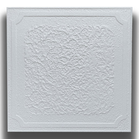 10 o 20mq (40 oppure 80 pezzi) di pannello decorativo a soffitto in polistirene compatto 50x50cm (spess. 1cm) FARO Eternal Parquet
