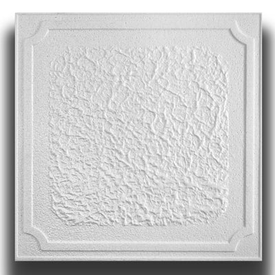 10 o 20mq (40 oppure 80 pezzi) di pannello decorativo a soffitto in polistirene compatto 50x50cm (spess. 1cm) FARO