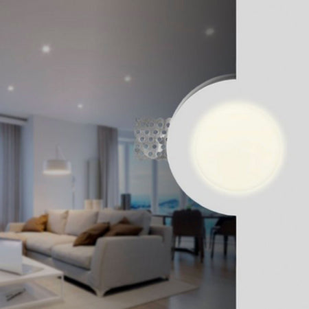 *STOCK* n.10 Portafaretto In Gesso Ceramico ad incasso Diametro 170 con Vetro 40W GU10 IP20 - Eternal Parquet