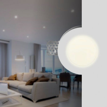 *STOCK* n.10 Portafaretto In Gesso Ceramico ad incasso Diametro 170 con Vetro 40W GU10 IP20 - Eternal Parquet