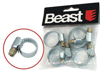 Fascette stringitubo set da 6 pezzi,2 x (10-16, 16-25, 20-32 mm) e set da 8 pezzi, 2x (10-16, 12-22, 16-27, 25-40 mm)Beast
