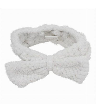 Fascia Per Capelli Doccia Shampoo Asciugamano Trucco Spugna Fiocco Bianco 79618