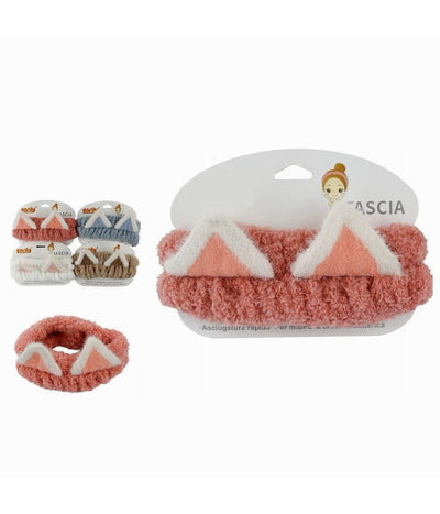 Fascia Per Capelli Doccia Shampoo Trucco Spugna Orecchie Animale 4 Colori 59687
