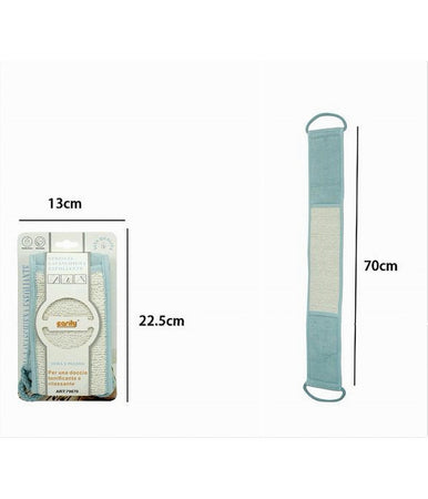 Fascia Spugna Lavaschiena Esfoliante Bagno Doccia Striscia Lava Schiena Azzurro 79670