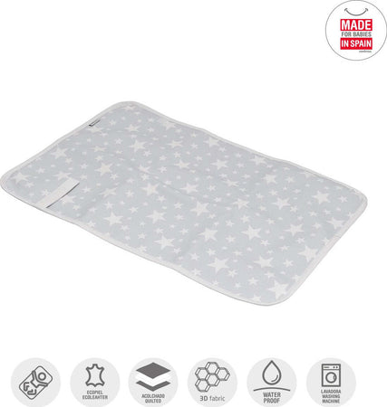 Fasciatoio 40X60 Cm Etoile Grigio Prima infanzia/Cambio del pannolino/Materassini per fasciatoio/Fasciatoio da viaggio La Casa Del Bebè - Napoli, Commerciovirtuoso.it