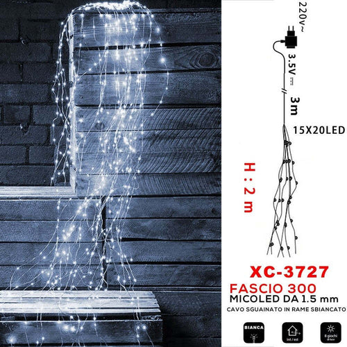 Fascio Luminoso 300microled Luce Bianca Cavo Sguainato In Rame Sbiancato Xc-3727 Illuminazione/Illuminazione per interni/Illuminazione speciale/Nastri LED Trade Shop italia - Napoli, Commerciovirtuoso.it