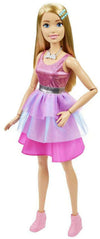 Fashion Doll Mattel Barbie Large Doll Articolata Alta 71cm Con Vestito Rosa