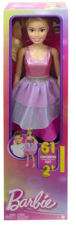 Fashion Doll Mattel Barbie Large Doll Articolata Alta 71cm Con Vestito Rosa