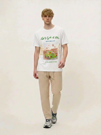 Bob T-shirt uomo in jersey stampata
