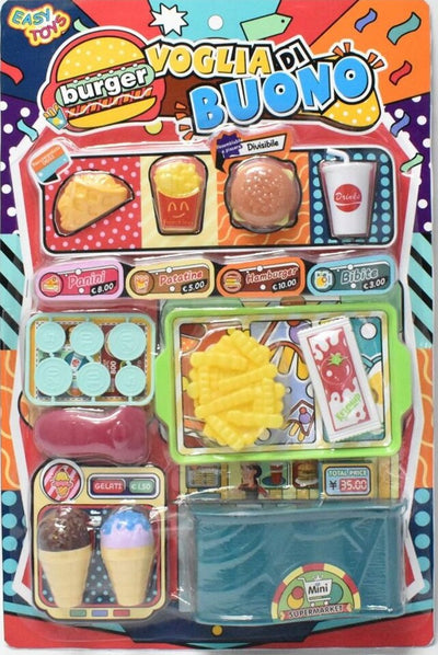 Fast Food Hamburger Patatine Cono Gelato Giocattolo Gioco Educativo Bambini Giochi e giocattoli/Giochi d'imitazione e accessori di travestimento/Cucina/Cibo Trade Shop italia - Napoli, Commerciovirtuoso.it