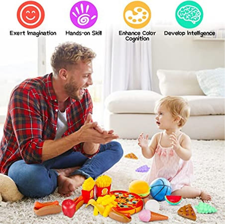 Fast Food Hamburger Patatine Cono Gelato Giocattolo Gioco Educativo Bambini Giochi e giocattoli/Giochi d'imitazione e accessori di travestimento/Cucina/Cibo Trade Shop italia - Napoli, Commerciovirtuoso.it