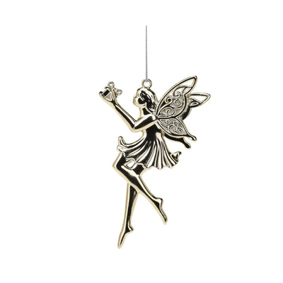 Pendente Angelo per albero di Natale color oro decorazioni natalizie