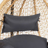 Poltrona a dondolo sospesa Kubra per giardino e veranda in rattan con cuscino