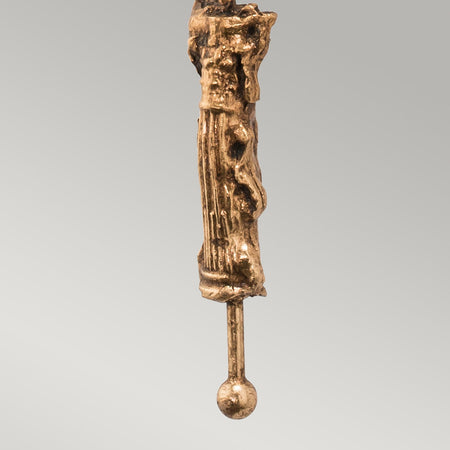 Applique Contemporanea Fragment Acciaio Foglia Oro Materie Plastiche 1 Luce E27
