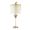 Lampada Da Scrivania Trellis Acciaio Stucco Patinato Foglia Argento 1 Luce E27
