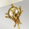 Lampada Da Scrivania Trellis Acciaio Stucco Patinato Foglia Argento 1 Luce E27
