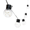 Catena solare 15 lampadine Ø 50 mm luce calda da esterno 6 mt