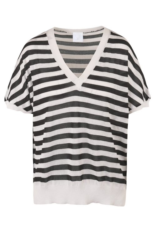 LA FEMME BLANCHE La Femme Blanche - T-shirt - 451613 - Bianco/Nero da donna