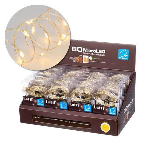 Catena lineare microled professionale per interno ed esterno Ø1,5 mm