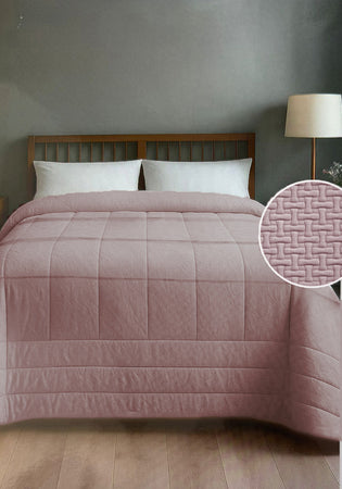 Trapunta Matrimoniale Velluto Jacquard Modrian – Effetto Martellato 260x260 cm