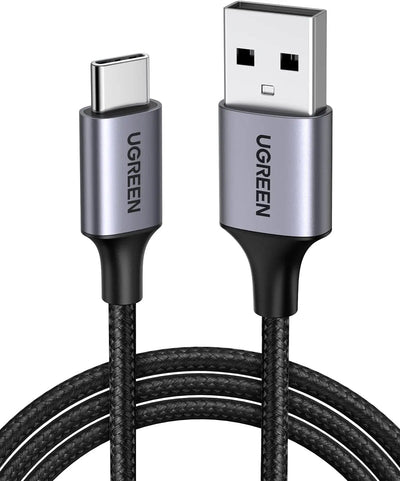 UGREEN Cavo USB Type-C a USB-A 2.0- 0.25M- Intrecciato- Black