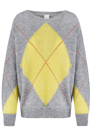LA FEMME BLANCHE La Femme Blanche - Maglia - 461454 - Grigio/Giallo da donna