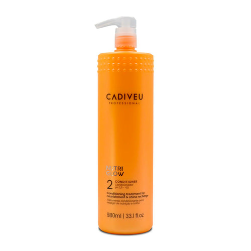 Cadiveu nutri glow 2 conditioner 980 ml, nutre, districa e dona lucentezza lasciando i capelli leggeri