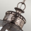 Lampadario Industrial Nordico Adams Acciaio Nichel Antico Vetro 4 Luci E14