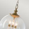 Lampadario Contemporaneo Argento Acciaio Foglia Argento Vetro 3 Luci E14